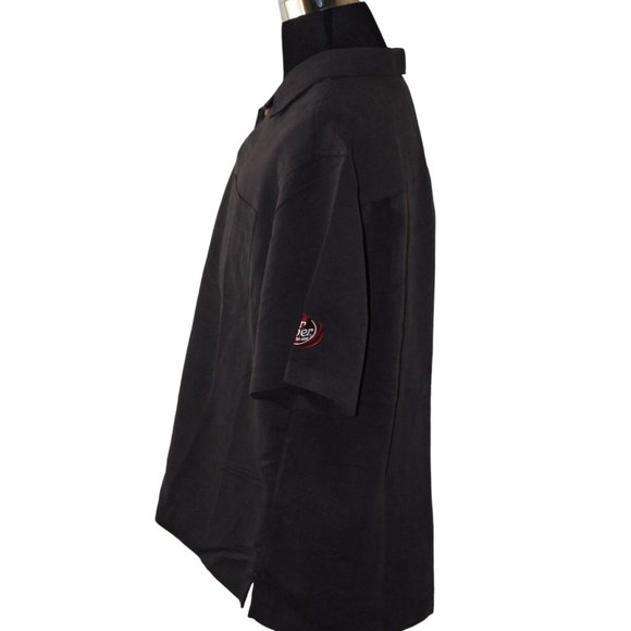 Cubavera Large Black Embroidered Dr Pepper Short Sleeve Bowling Camp Cigar Shirt - Picture 8 of 10